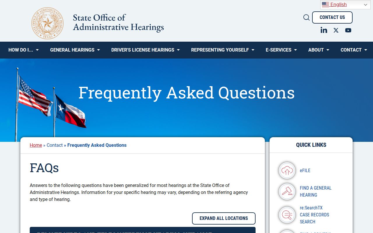 Hansford County court schedule registered statewide access notice