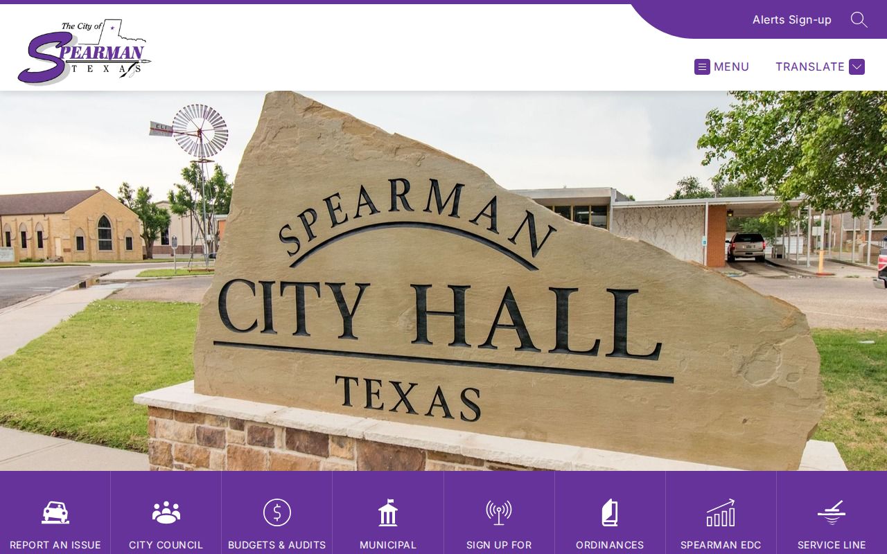 Spearman court records and City Hall municipal links