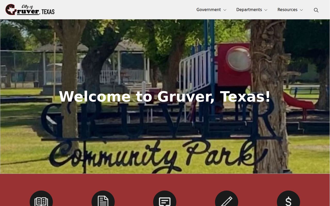 Gruver court records context on the official city home page